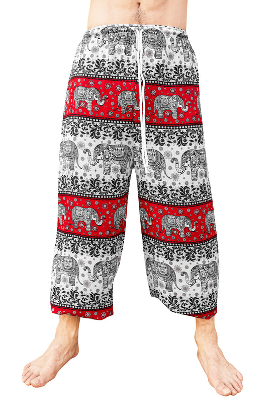 Floral Elephant Pants in Red